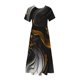 thumbnail image 3 of Vestido de Manga Corta para Mujeres Vestido de Verano de Cuello Redondo Impreso, Poliéster de Tamaño Verdadero Diario Y Vestido de Fiesta, 3 of 5