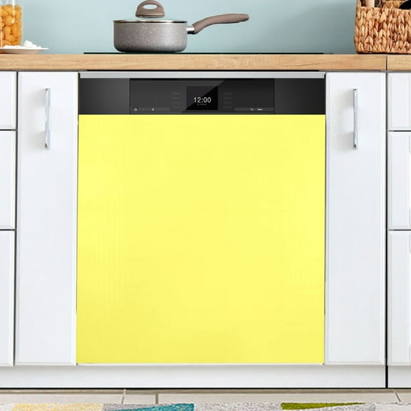 Ryvnso Yellow Dishwasher Magnetic Refrigerator Magnet Cover Kitchen Home Decorative 23"x26"