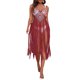 thumbnail image 3 of VISgogo - Bikini para mujer, sin mangas, para playa, con borlas caladas, vestido de verano VISgogo  moda, 3 of 7