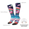 thumbnail image 4 of Naloa Colorful Donut Thigh High Socks Extra Long Stretchy Sock Women Over Knee High Opaque Stocking Daily Wear, 4 of 6