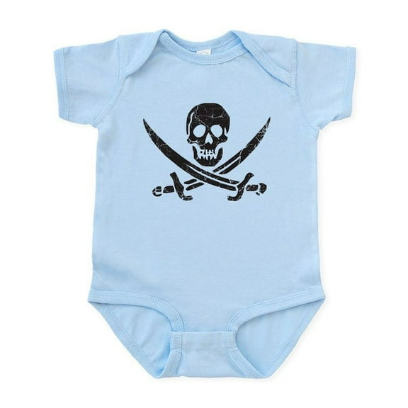 CafePress - Pirate Cross Infant Bodysuit - Baby Light Bodysuit, Size Newborn - 24 Months