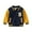 Yellow, variant on YTDSCS Kids Baby Fleece Baseball Jacket for Boys Varsity Letterman Print Coats Toddler Fall Winter Padded Button Sweatshirt Boys Thickened Baseball Outerwear 2-7 Years Old