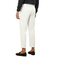 thumbnail image 3 of Lars Amadeus Men's Casual Solid Color Flat Front Cropped Ankle-Length Dress Pants, 3 of 6