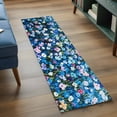 thumbnail image 4 of Spring Pink Blue Floral Runner Rugs 2x6 ft Pastoral Oil Painting Washable Hallway Rugs Non-Slip Floor Mats Absorbent Carpet Bedside Runners for Bedroom Kitchen Bathroom Laundry Room, 4 of 9