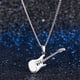 thumbnail image 3 of Collar de acero inoxidable con colgante de guitarra punk para hombres, mujeres y niñas, cadena musical electrónica de rock personalizada de 24 pulgadas, 3 of 5