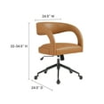 thumbnail image 4 of Home Office Chair, Tan, Faux Lrather, Home Office Business, Modern Contemporary, HB37704, 4 of 10