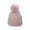 A_ Pink, variant on Slouchy Beanie Hat for Women Chunky Knitted With Faux Fur Pom Pom Soft Fleece Warm Thicken Beanie Outdoor Skull Ski Cap Pink