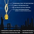 thumbnail image 2 of Gem Stone King 14K Yellow Gold Yellow Citrine and Lab Grown Diamond Pendant Necklace for Women | 0.78 Cttw | Gemstone November Birthstone | Oval 7X5MM | With 18 inch Chain, 2 of 6