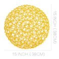 thumbnail image 4 of Juego de 6 manteles individuales IcoSamro, 38 cm, redondos, tejidos en amarillo, 4 of 8
