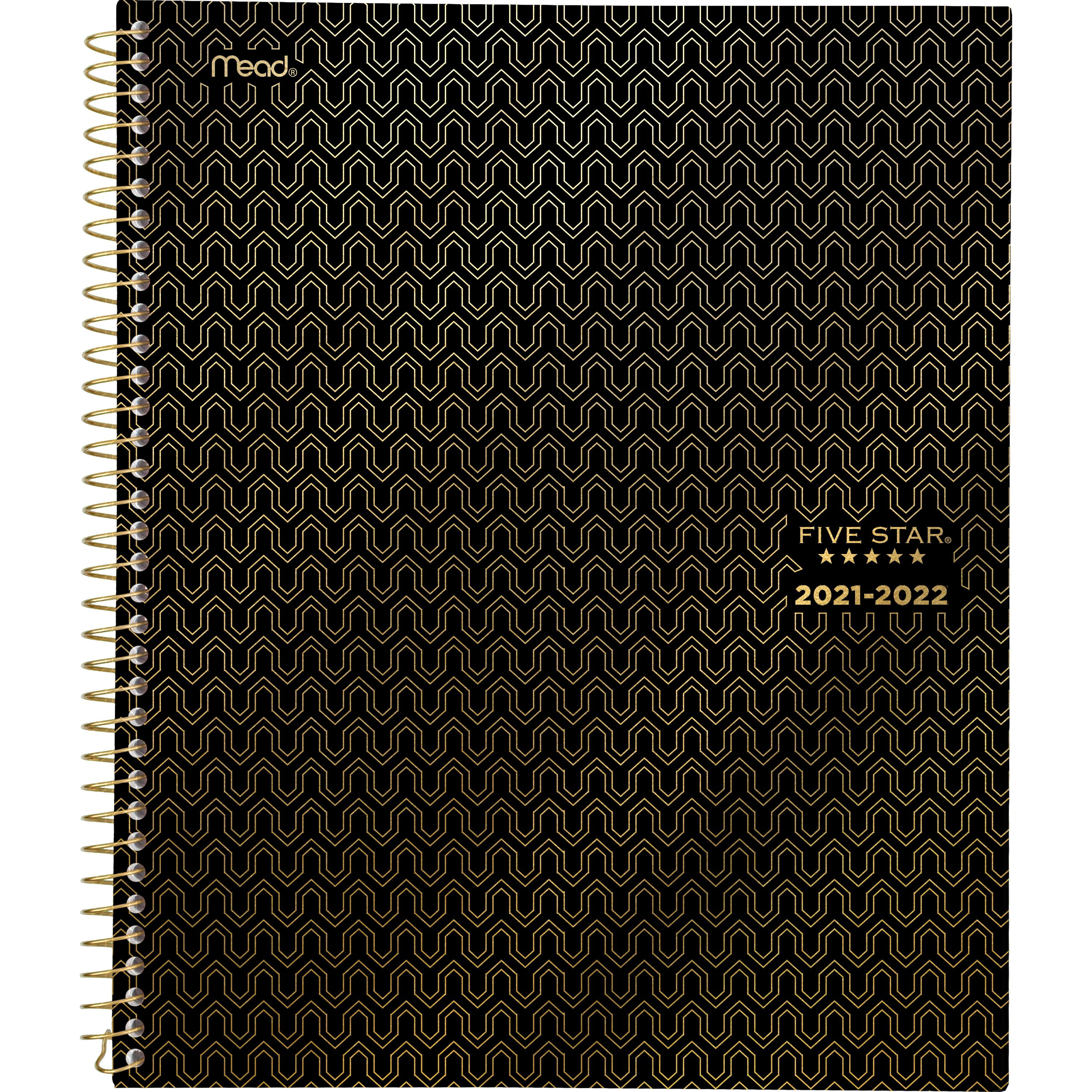 Five Star Style Student Academic 2021-2022 Weekly Monthly Planner, Black, Large, 8 1/2' x 11' (1413B-905A-22)