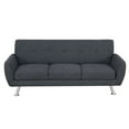 thumbnail image 5 of Mid Century Modern Sofa Couch 3 Seater Couches Chair with Metal Leg for Living Room Furniture, Black Grey, 5 of 5