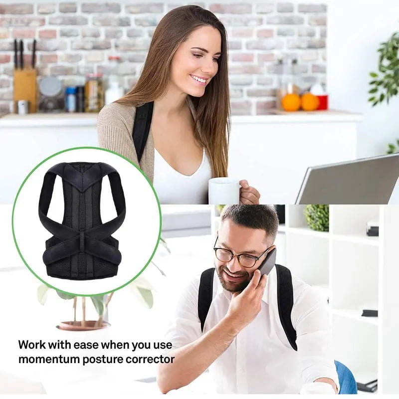 Back Brace Posture Corrector for Women and Men, Shoulder Straightener, Adjustable Full Back Support, Upper and Lower Back Pain Relief - Scoliosis, Hunchback, Hump, Thoracic, Spine Corrector