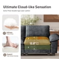 thumbnail image 5 of Sophia&William U-Shaped Modular Sectional Sofa Sets for Living Room, Modern 5-Seat Chenille Cloud Couch Oversized Sectional with 3 Throw Pillows & 2 Ottomans, Blue, 5 of 11