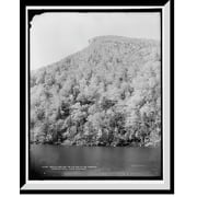 Historic Framed Print, Profile Lake and the Old Man of the Mountain, Franconia Notch, White Mountains, 17-7/8" x 21-7/8"