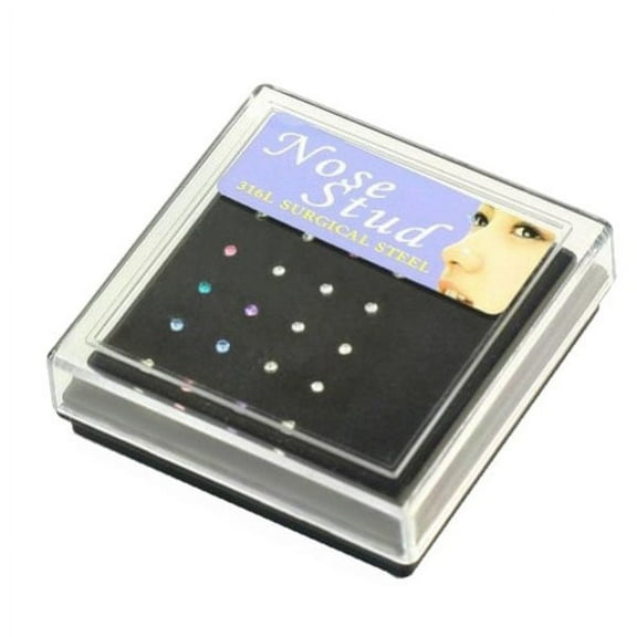 WRITWAA 24pcs Multi-Color Nose Ring Studs Set for Women, Fashionable Body Jewelry for Parties, Banquets, and Everyday Wear