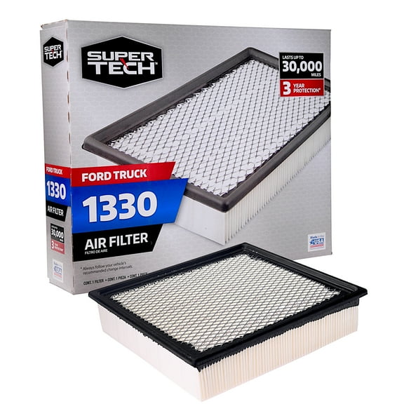 Super Tech 1330 Engine Air Filter, Replacement Filter for Ford or Ford Truck