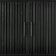 thumbnail image 5 of Best Choice Products 2-Door Slatted   Storage Cabinet, Accent Furniture w/ Non-Scratch Foot Pads - Black, 5 of 9