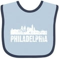 thumbnail image 3 of Inktastic Philadelphia Skyline Grunge Boys or Girls Baby Bib, 3 of 4