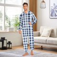 thumbnail image 3 of joogoo Checkered Grid-a3 Unisex Adults Onesies Pajamas Jumpsuits L, 3 of 7
