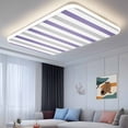 thumbnail image 2 of Purple Grey Striped Fluorescent Light Covers for Ceiling Lights 4x2 feet,3 Pack Magnetic Light Filters for Classroom,Minimalist Farmhouse Stripe Fluorescent Light Shade Panel for Office School Drop, 2 of 9