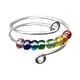 thumbnail image 1 of Qarigey Anillo de cuentas de arcoíris, ajustable, abierto, descompresión, moda, boda, vacaciones, fecha de viaje, joyería delicada Ropa, zapatos y accesorios Miscelánea Plata Qarigey AP016142-01, 1 of 6