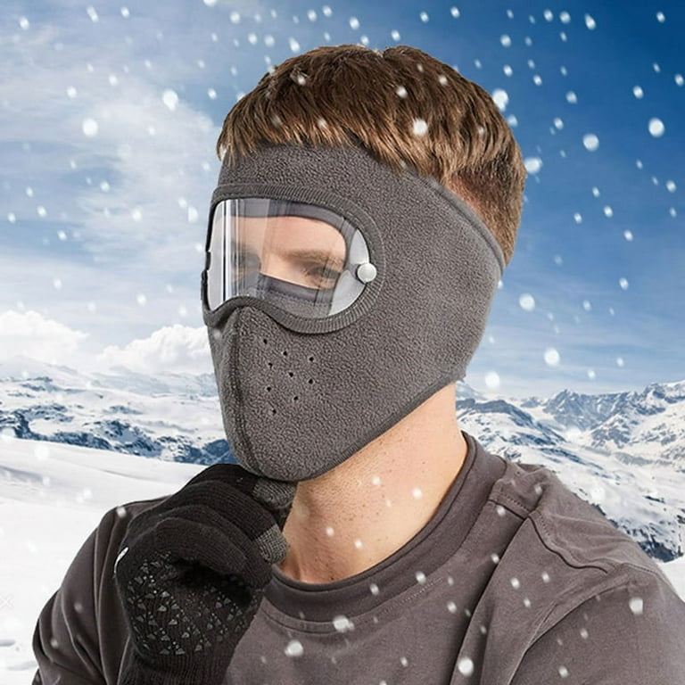 USJIANGM Men and Women Warm Mask Freely Adjust The Tightness for Skiing Paintball Lawn Mowing Coffee, Men's, Brown