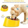 thumbnail image 3 of Meottam Tilted Dog Cat Bowl, 15° Slanted Stainless Steel Dog Cat Food Bowl, Non-Slip & Non-Spill Pet Feeder with Elevated Detachable Stand, Easy to Get Food Dish, M/1.5 Cup (Yellow), 3 of 6