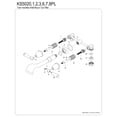 thumbnail image 6 of Kingston Brass KS5022PL  Two-Handle Wall Mount Roman Tub Faucet, Polished Brass, 6 of 7