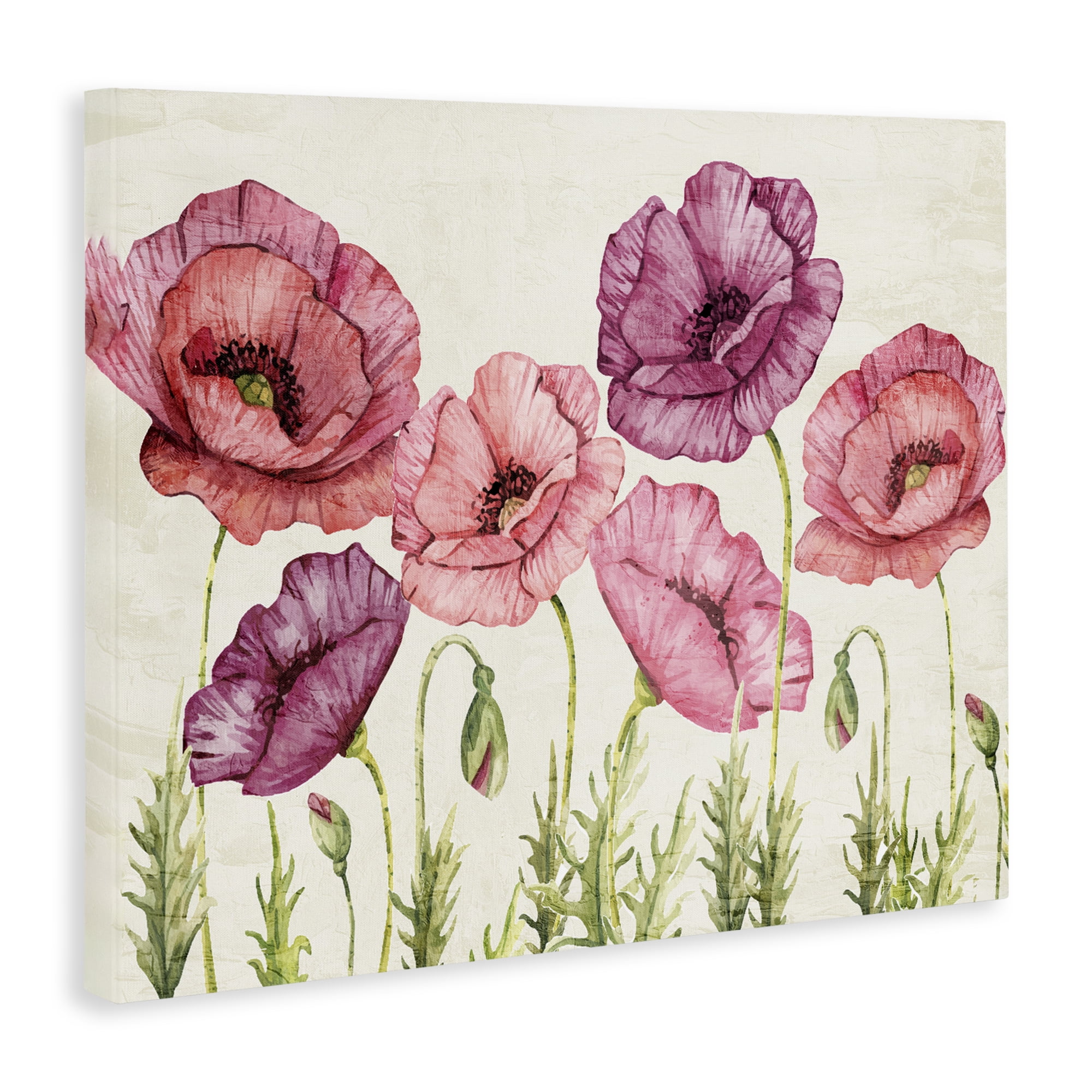 Stupell Industries Poppy Days Vintage Blooms Canvas Wall Art, design by Kim Allen