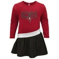 thumbnail image 2 of Girls Infant Red/Pewter Tampa Bay Buccaneers Heart to Heart Jersey Tri-Blend Dress, 2 of 3
