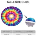 thumbnail image 6 of Rainbow Tie Dye Radial Pattern Round Fitted Tablecloth with Elastic Edge,Dining Table Cover Waterproof,Outdoor Round Tablecloth for Camping,Dining,Indoor and Outdoor, 6 of 7