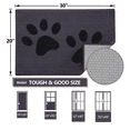 thumbnail image 2 of Smiry Dog Door Mats for Muddy Shoes and Paws, Non Slip Low-Profile Washable Indoor Doormats, Absorbent Dirt Trapper Entryway Rugs, 48"x30", Black, 2 of 9