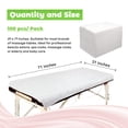 thumbnail image 2 of Sábana desechable para mesa de masaje, 100 unidades, impermeable, blanca, 2 of 6