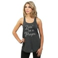 thumbnail image 2 of Livin' On A Prayer Women's Fashion Sleeveless Flowy Racerback Workout Yoga Tank Top Charcoal Grey X-Large, 2 of 3