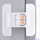thumbnail image 4 of Cerradura de plástico blanco para refrigerador (7 x 7 x 2 cm) | Pestillo duradero de seguridad alimentaria | Puertas seguras para refrigeradores y congeladores | Cerradura de cocina a prueba, 4 of 5