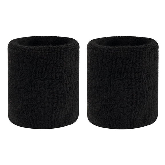 1 Pairs Wrist Sweatband Sports Wristband Sweatband Wrist Sweat Band/Brace Elastic Wristband for Men Women Tennis Black
