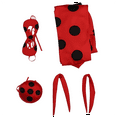 thumbnail image 5 of [Officially Licensed] Miraculous Ladybug Costume Set Screen Printing Jumpsuit with Eye Mask Yoyo Bag, S, 5 of 12