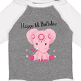 thumbnail image 4 of Inktastic Aditi 1st Birthday Elephant Pink Cute Boys or Girls Long Sleeve Baby Bodysuit, 4 of 5