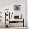 thumbnail image 5 of Vintage Office Artwork Wall Decor In This Office Motivational Posters Brown Maple Tree Picture Print on Canvas Inspiring Wall Art for Home School Office Decoration Framed Inspirational Gifts 12x16inch, 5 of 6