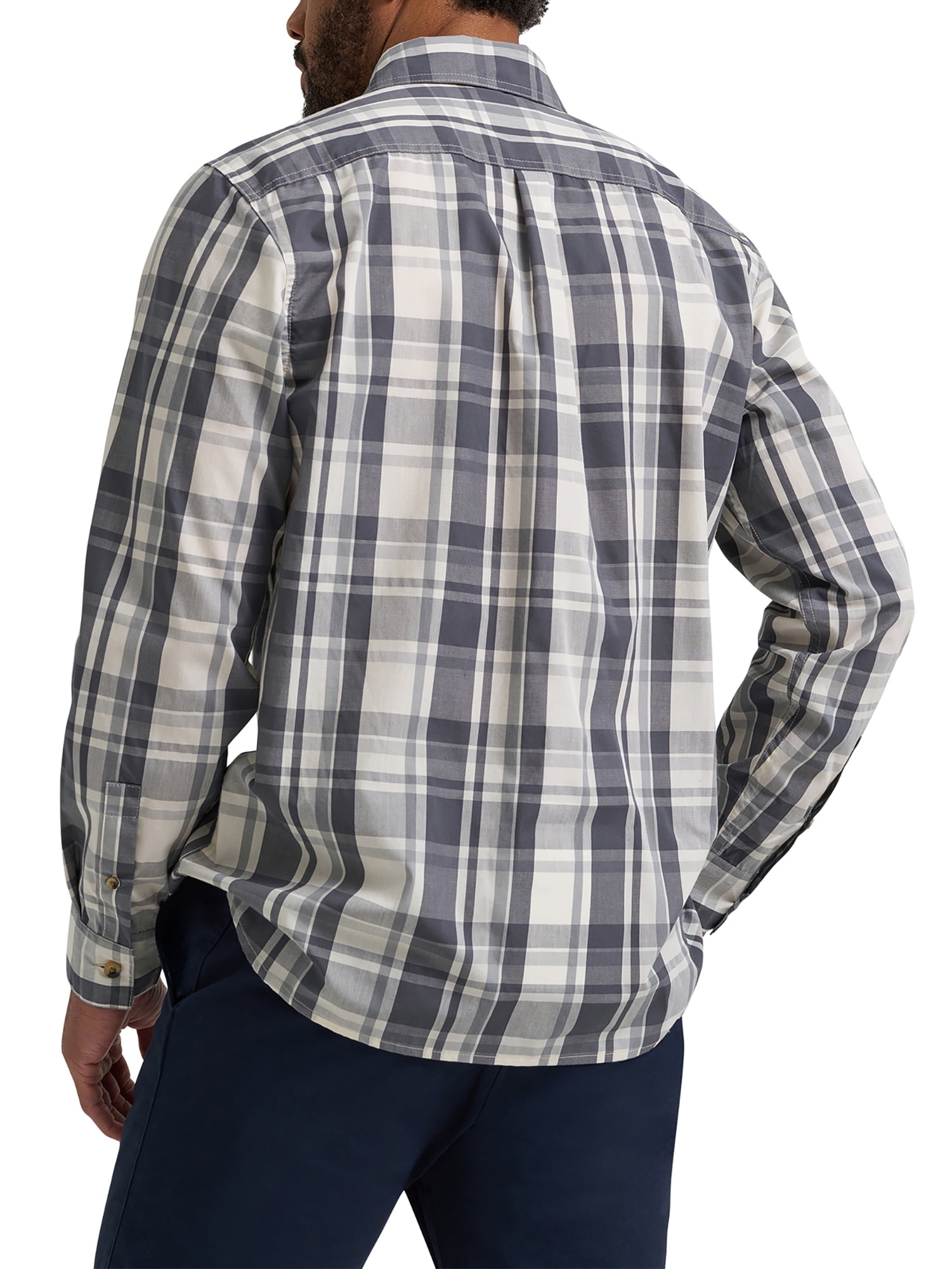 Wrangler® Men's Long Sleeve Plaid Shirt, Sizes S-5XL