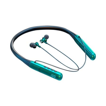 JOGZMZ Intelligent Digital Display Running Sports Neck Bluetooth Headset In-Ear Ultra Listening Wireless Headphones