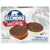 Klondike Slim-A-Bear Vanilla & Chocolate Ice Cream Sandwiches, 3 oz, 6c