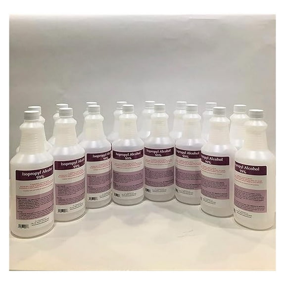 Isopropyl Alcohol 99% Strength - 4 Gallons Packed in 16-32 Oz. Bottles - 99.9% Pure