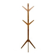 Modern Wood Oak Tree Coat Rack Entryway Coat Stand With 8 Hooks