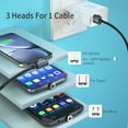 thumbnail image 3 of Matsuzay Cable micro USB del cargador para el cable de carga rápido del teléfono móvil de Android Teléfono y Comunicación negro 1m Tipo-C, 3 of 6
