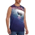 thumbnail image 2 of Bixox Men's Planets Stars And Galaxies Printed Shirt Sleeveless Fitness Tank Top-Small, 2 of 5