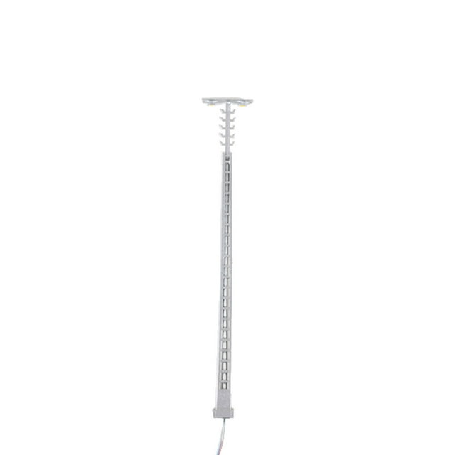 Yuarrent Poste de lámpara Paisaje Mini-Tamaño LED Metal Poste de luz Escalera Farolas Accesorios arquitectónicos Plata (Luz cálida) Type1 NO1 Yuarrent CBP435353