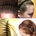 thumbnail image 4 of Diademas onduladas de plástico delgadas delgadas antideslizantes flexibles bandas para el cabello accesorios simples para el cabello para mujeres y hombres colores sólidos (negro), 4 of 5
