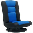 thumbnail image 1 of HOMCOM Chaise de Sol Pliante Réglable Pivotante pour Gaming et Lecture, Bleu, 1 of 10