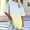 Yellow, variant on Womens T Shirts Plaid Tie Dye Women's Size Round Neck Short Sleeved Solid Summer Base Shirt Sports T-shirt Tops Yellow 5X